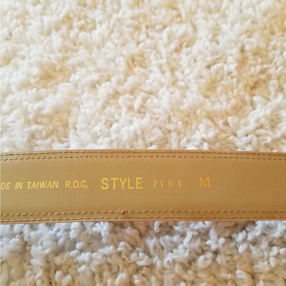 Vintage Laura Gayle Ivory Snakeskin Belt  Medium - Picture 3 of 9